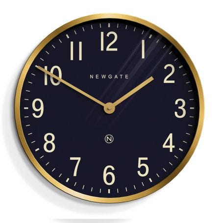 Mr Edwards Wall Clock Brass