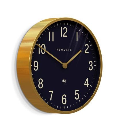 Mr Edwards Wall Clock Brass
