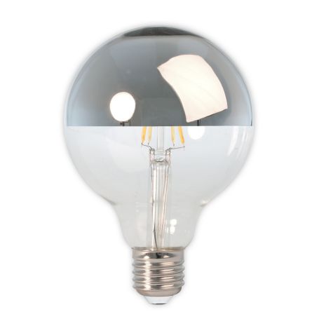 LED Filament Top Mirror Globe Chrome Bulb 4W E27 