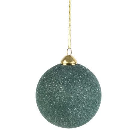 Glitter Jade Bauble Decoration Large 8cm