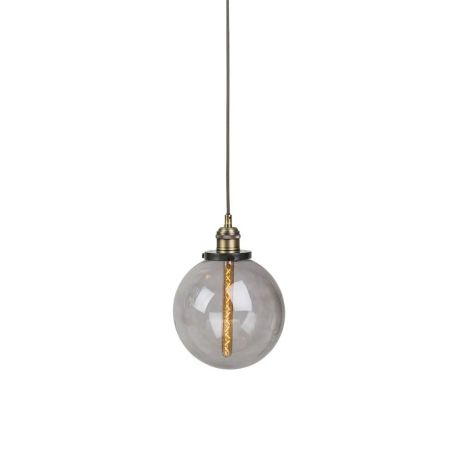 Olson Globe Pendant Light Smoke Small