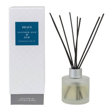 Leather Oud and Elm Natural Reed Diffuser