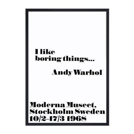 Andy Warhol - I Like Boring Things framed print