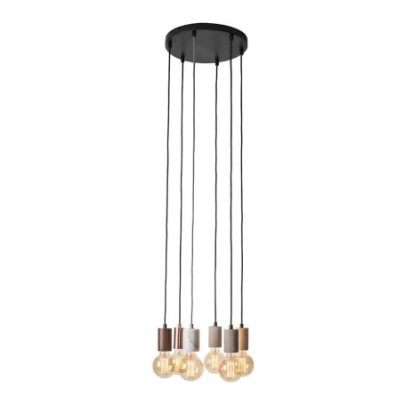 Multiple Pendant Ceiling Rose 6 Outlet White