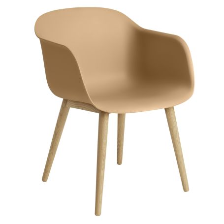 Fiber Armchair Wood Base