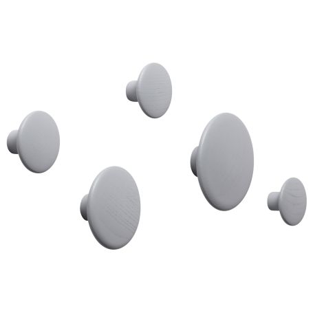 The Dots Set of 5 Coat Hooks