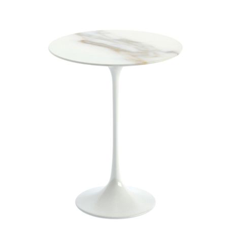 Saarinen Round Small Table Calacatta Coated Marble