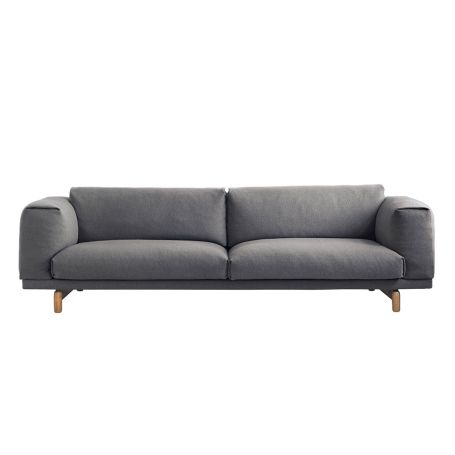 Rest 3 Seater Sofa Kvadrat Hallingdal 153 Mid grey