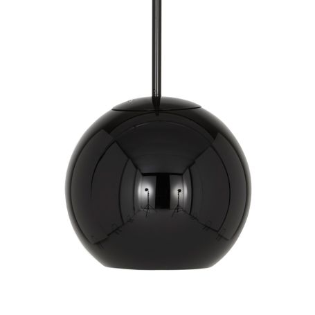 Copper Round Pendant Small Black