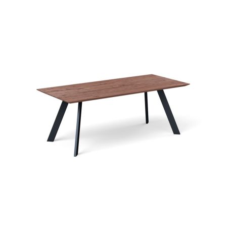 Madrid Table 160x90cm Walnut Chamfered Edge Filled