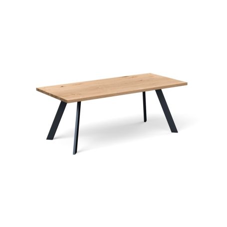 Madrid Table 220x100cm Blonde Oak Straight Edge Filled