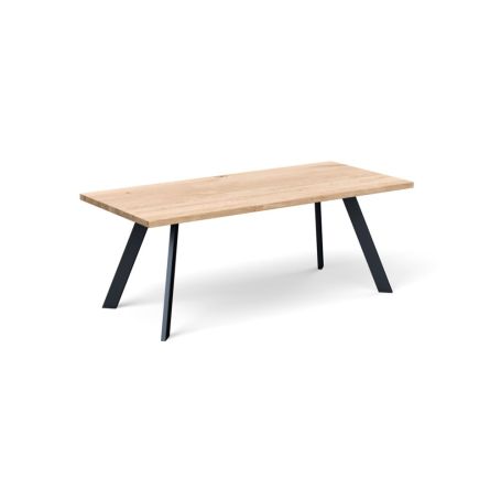 Madrid Table 220x100cm White Oak Straight Edge Filled
