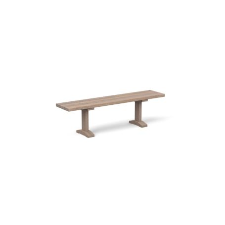 Lisbon Bench 200x35cm Grey Oak Straight Edge Filled
