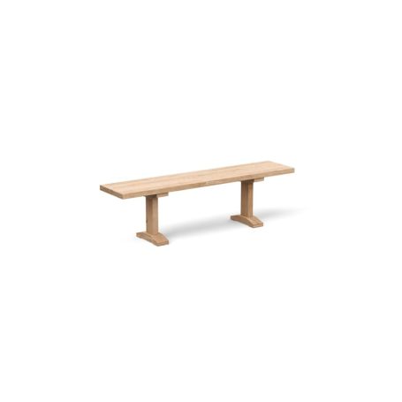 Lisbon Bench 240x35cm White Oak Straight Edge Filled
