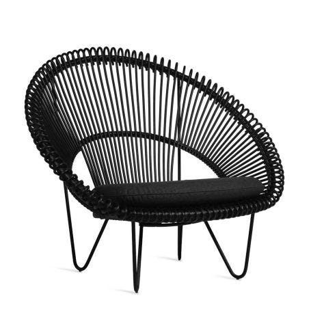 Roy Cocoon Black Seat Cushion Donau Anthracite