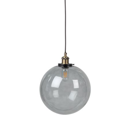 Olson Globe Glass Pendant Smoke Large