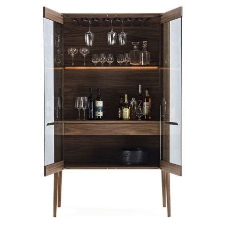 Atlante Bar Unit Canaletta Walnut