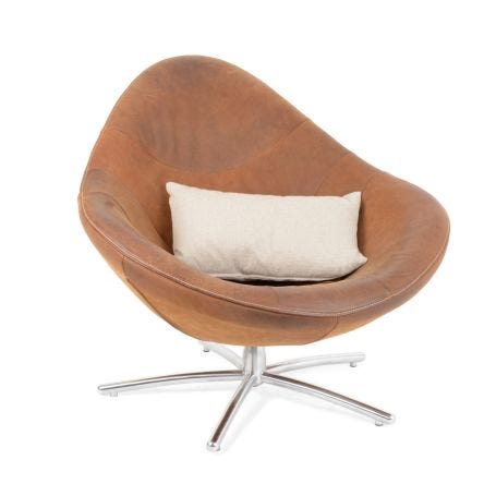 Hidde Swivel Armchair Yak Leather