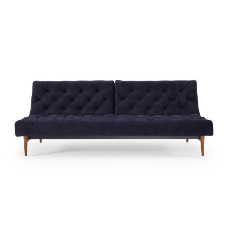 40 Winks Sofa Bed Velvet Dark Blue