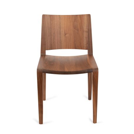 Voltri Chair in Walnut - Front View