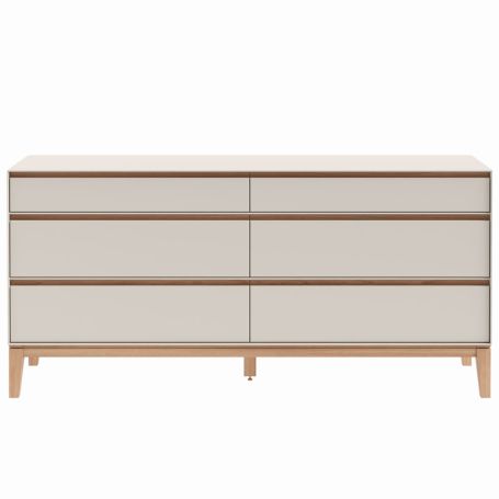 Lars 6 Drawer Chest Wide Cashmere
