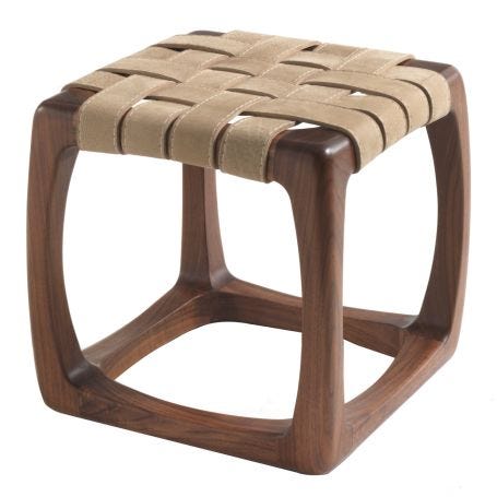 Bungalow Stool in Walnut & Utah Kanyon Leather