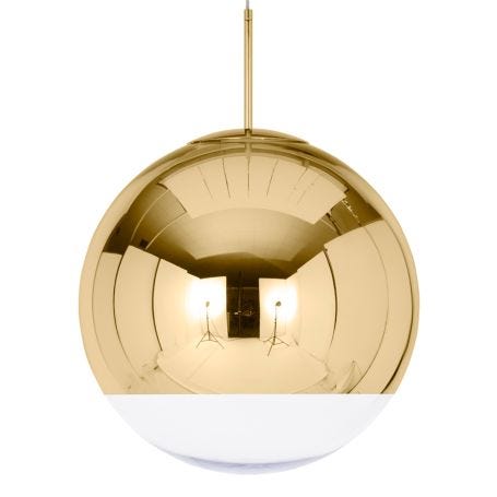 Mirror Ball Pendant Light Large Gold 