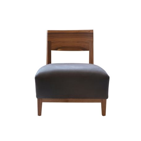 Wilma Chair Walnut Black Utah Leather
