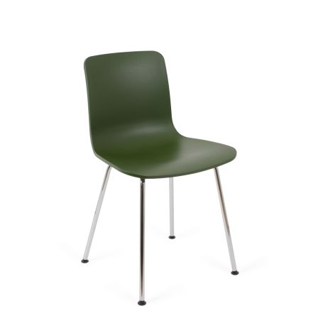 HAL RE Tube Chair in Ivy with Chrome Base