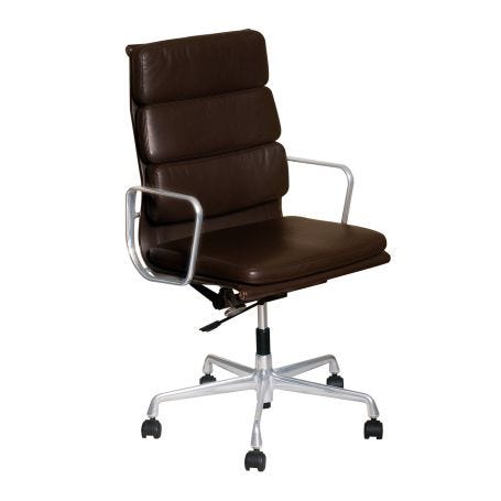 Eames EA219 Softpad Office Chair in Nero Leather