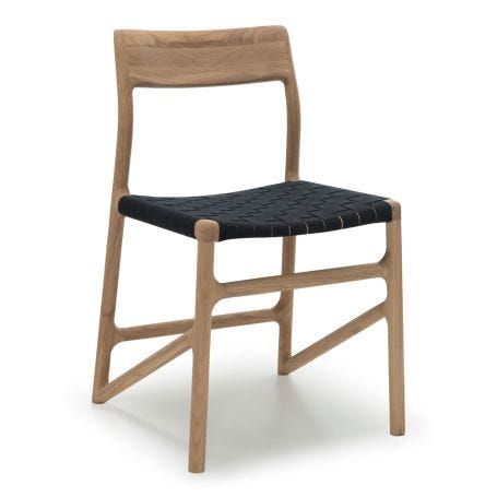 Fawn Dining Chair Oak & Black Webbing