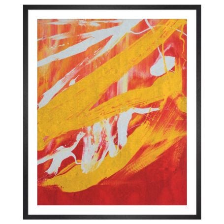 Square Abstract Painting, 1982 by Andy Warhol Framed Print