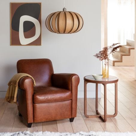 Barrington II Club Chair Tan Leather