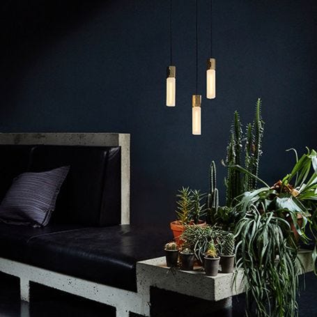 Basalt Triple Pendant Light