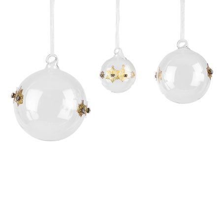 Clear Snowflake Sequin Bauble Decoration