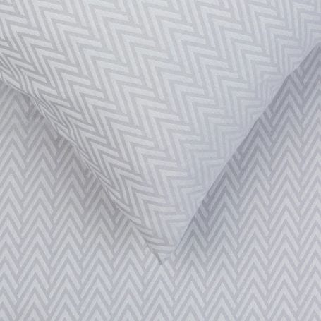 Herringbone Grey Duvet Cover Single