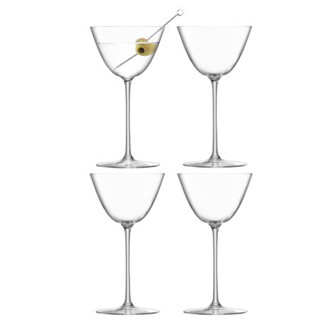 Borough Martini Glass 195ml Clear x 4