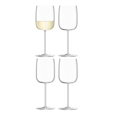 Borough White Wine Glass 380ml Clear x 4