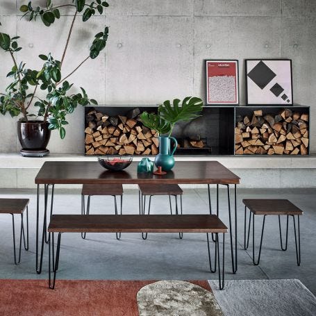 Brunel Dining Table Dark Wood