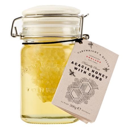 Acacia Honey with Comb in Jar
