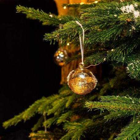 Gold Glitter Ball Small Decoration 6cm