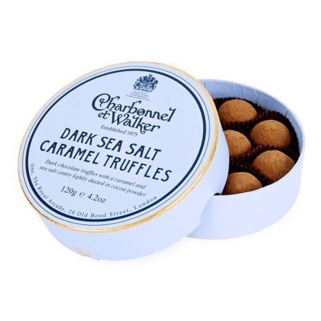 Sea Salt Dark Caramel Truffles Single Layer