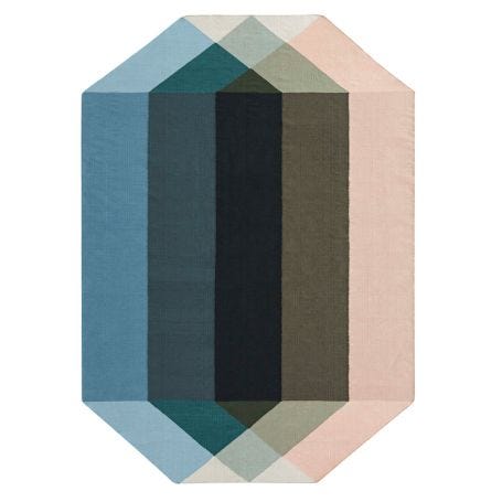 Diamond Kilim Outdoor Rug Nude Petrol