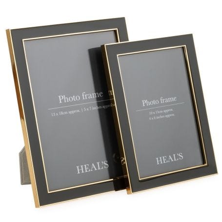 Enamel Frame Taupe and Gold