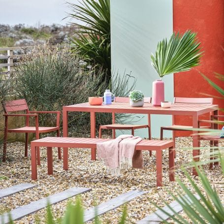 Eos Outdoor Communal Table Rust