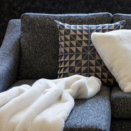 Faux Fur Throw Cream 130 x 180cm