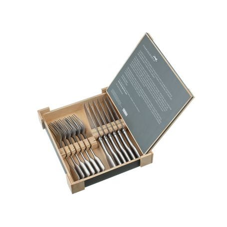 Fiddle Vintage Wooden Steak Set 12pcs