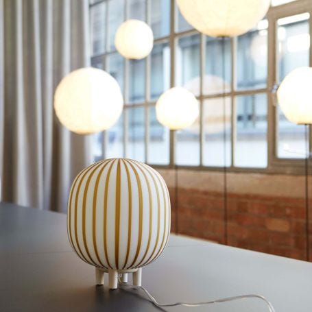 Filigrana T2 Cylinder Table Lamp White Tobacco