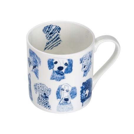 Blue Dogs Fine Bone China Mug