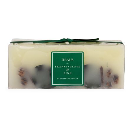Frankincense & Pine Brick Candle with Botanicals
